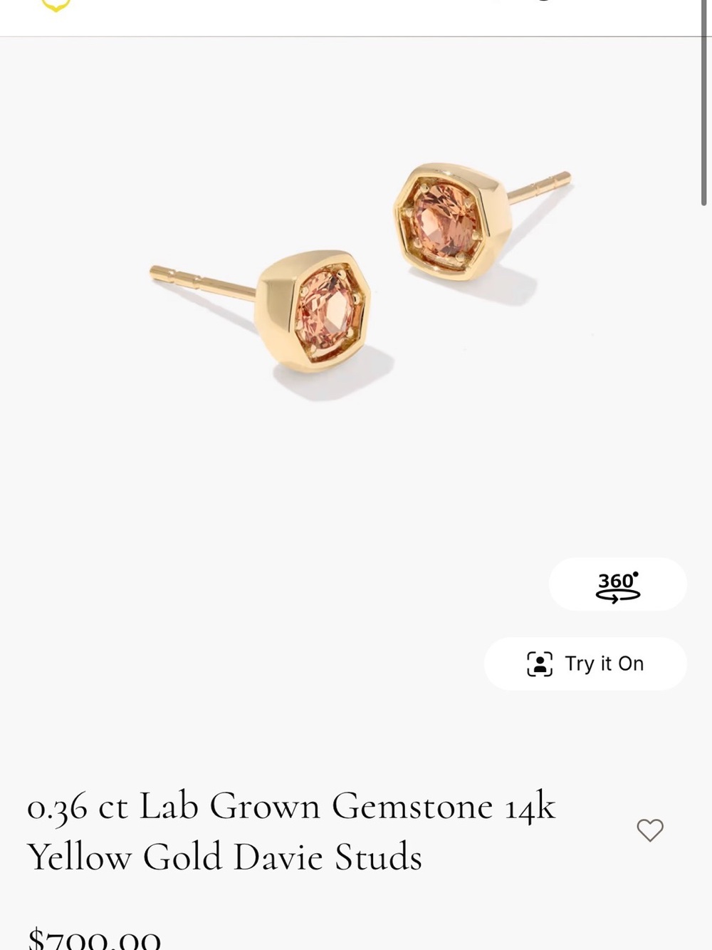 Kendra Scott Gold Davie Studs - Picture 3 of 3